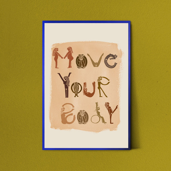 Move Your Body Art Print in Earth by Jungalow®